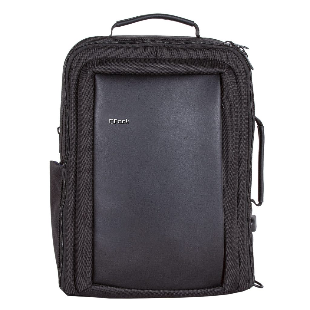 Opack RFID Blocking pocket 5.6inch Anti Theft Business Laptop Backpack Slim College Leather